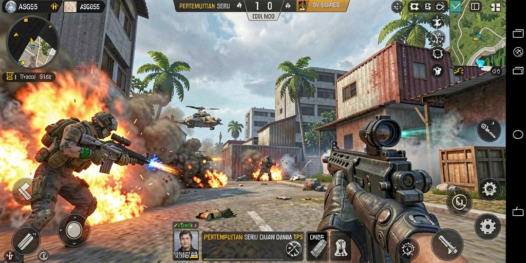 Tampilan menarik dari gameplay ASG55 yang penuh aksi.