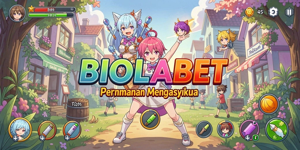 Tampilan gameplay menarik dari BIOLABET dengan karakter anime.