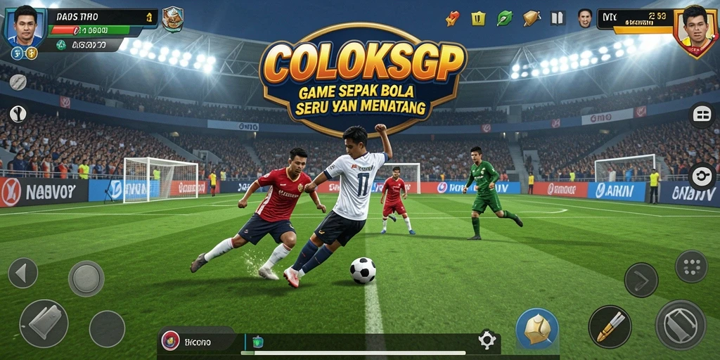Tangkapan layar COLOKSGP menampilkan gameplay sepak bola yang seru.