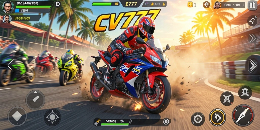 Gameplay seru dan mendebarkan dalam balapan motor.
