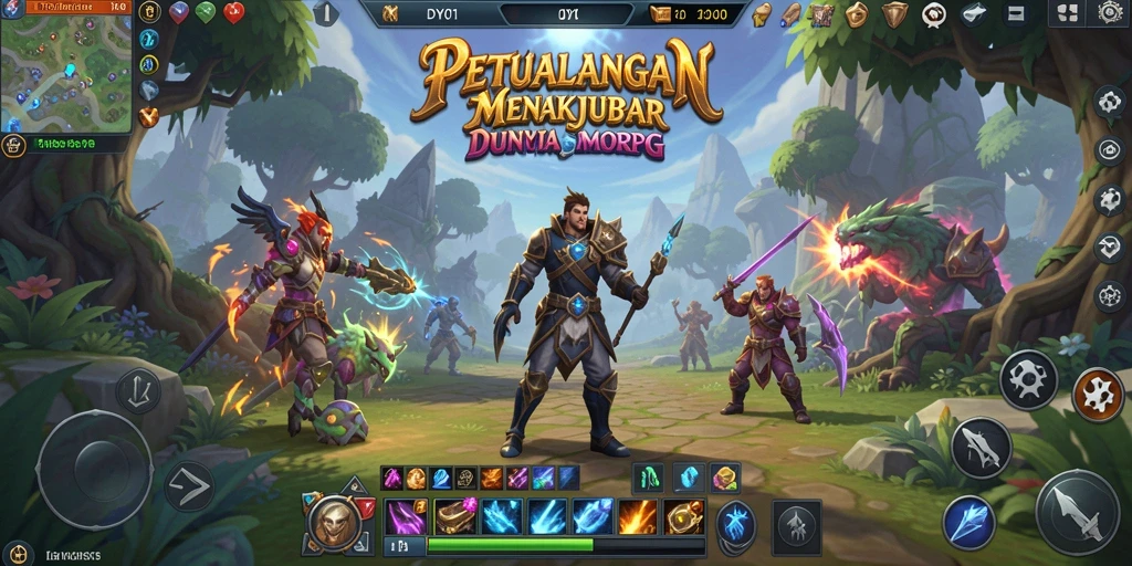 Gameplay DY01 menampilkan aksi seru dalam dunia MMORPG.