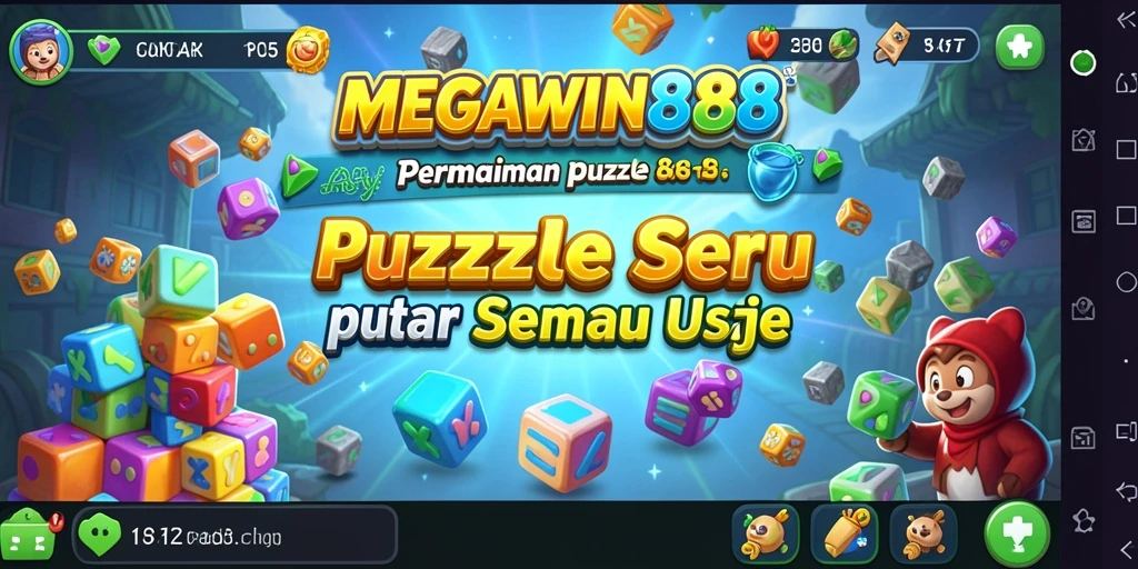 Tampilan gameplay seru dari MEGAWIN888 dengan teka-teki menarik.
