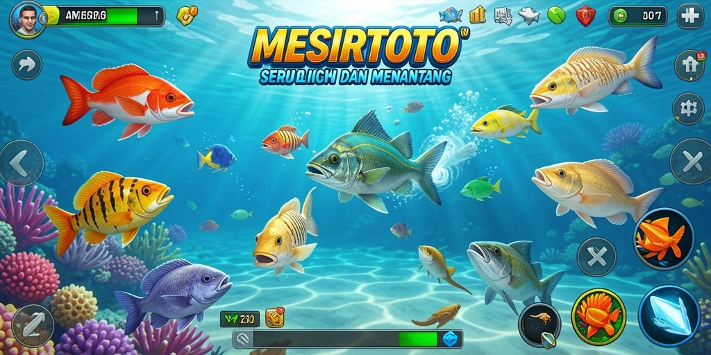 Screenshot gameplay menampilkan aksi seru di MESIRTOTO.