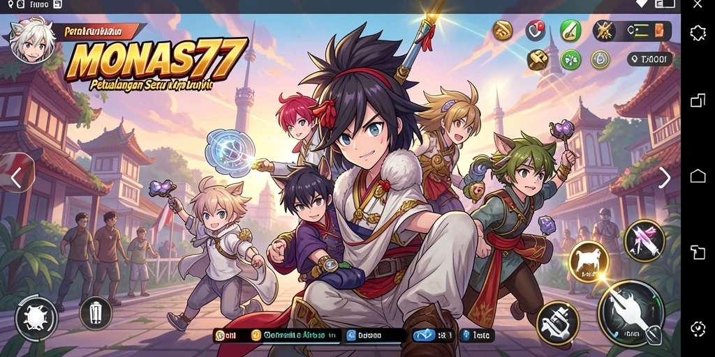 Tampilan gameplay seru di dunia Anime MONAS77.