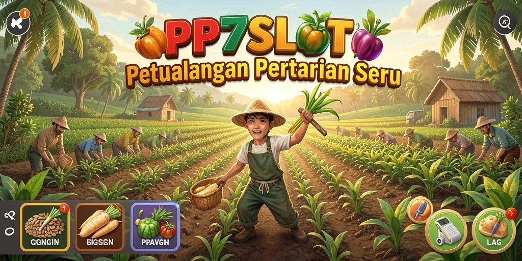 Screenshot gameplay PP7SLOT menampilkan aktivitas bertani yang menyenangkan.