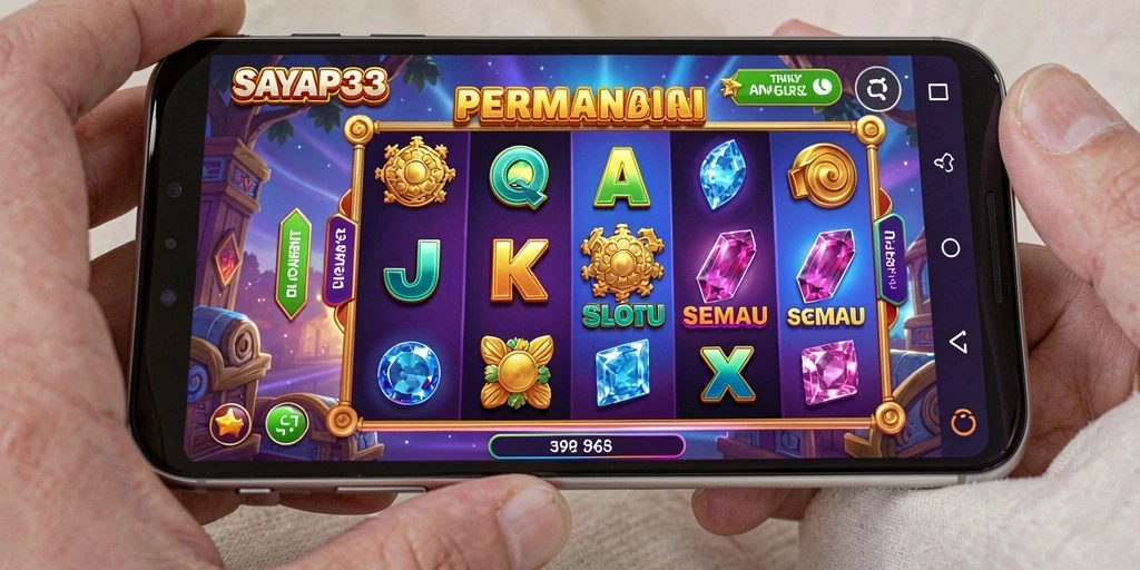 Tampilan gameplay menakjubkan dari SAYAP33 dengan tema Slot yang menarik.