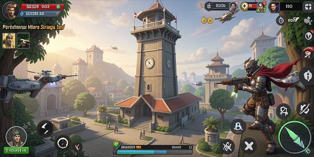 Tampilan seru dari gameplay Tower Defense di SE328.
