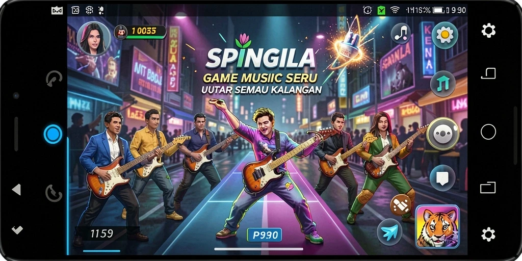 Gameplay SPINGILA yang menantang dan menghibur di setiap level.